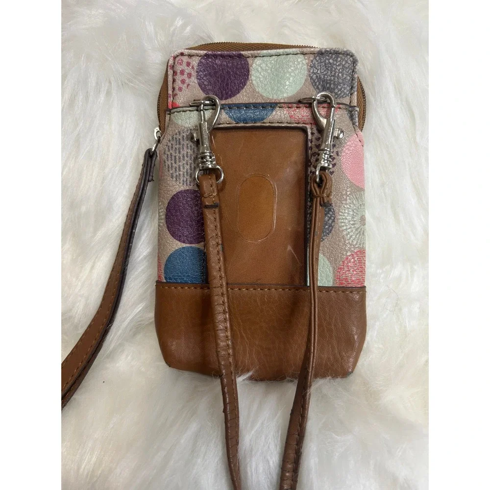 Relic Multi Color Circle Print Crossbody Cell Phone Wallet‎ Purse